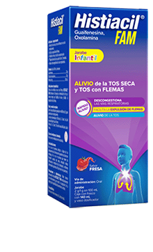 Histiacil® FAM - Jarabe infantil - Caja con frasco con 140 ml y vaso dosificador