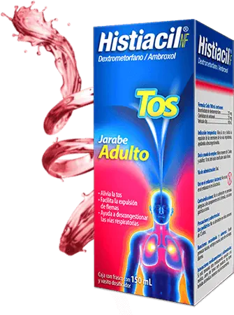 Histiacil FAM Jarabe Adulto para la Tos Seca y con Flemas Sabor Fresa, 140  ml.