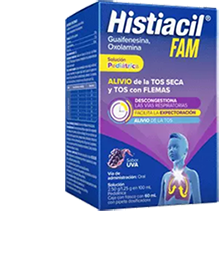 Histiacil® FAM - Solución pediátrica - Caja con frasco con 60 ml y vaso dosificador